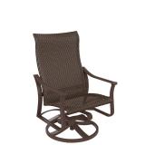 patio woven swivel action lounger