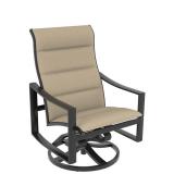 patio padded sling swivel action lounger