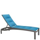 padded sling armless patio chaise lounge