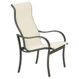sling high back modern outdoor dining chair